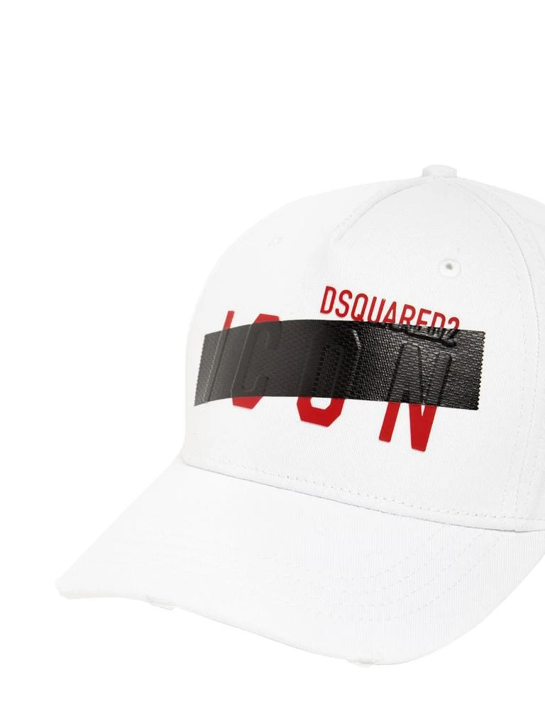 商品DSQUARED2|Icon Taped Cotton Gabardine Cap,价格¥1595,第3张图片详细描述