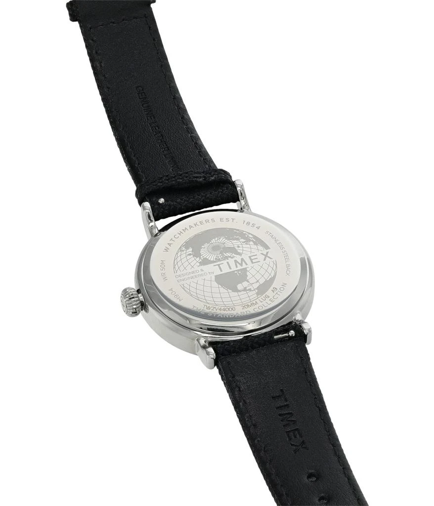 商品Timex|40 mm Standard 3-Hand Leather Combo Strap Watch,价格¥438-¥561,第2张图片详细描述