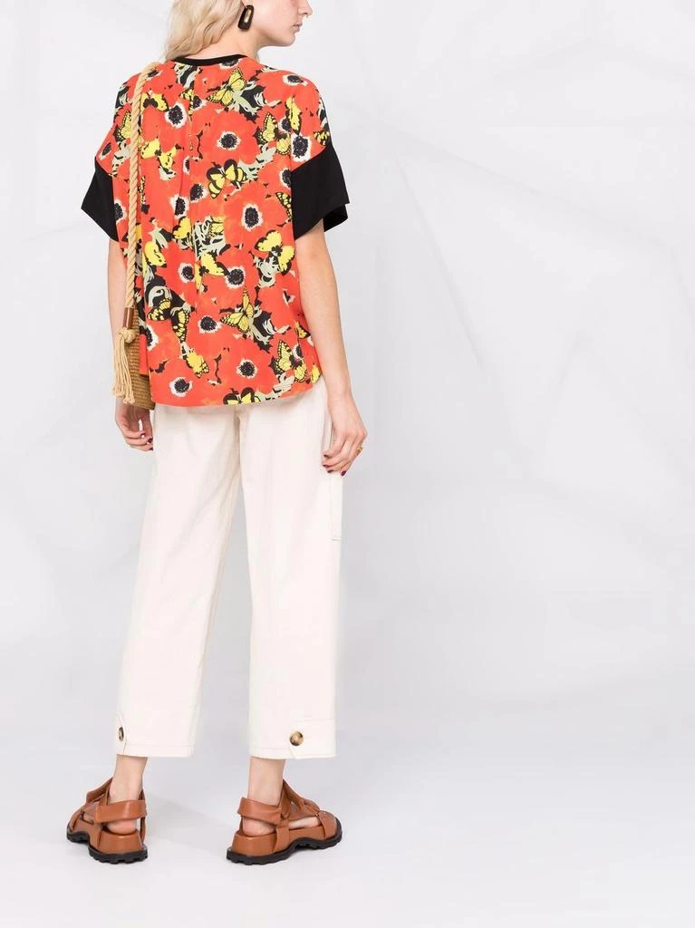 商品Loewe|LOEWE - Flowers Print Silk T-shirt,价格¥4573,第4张图片详细描述