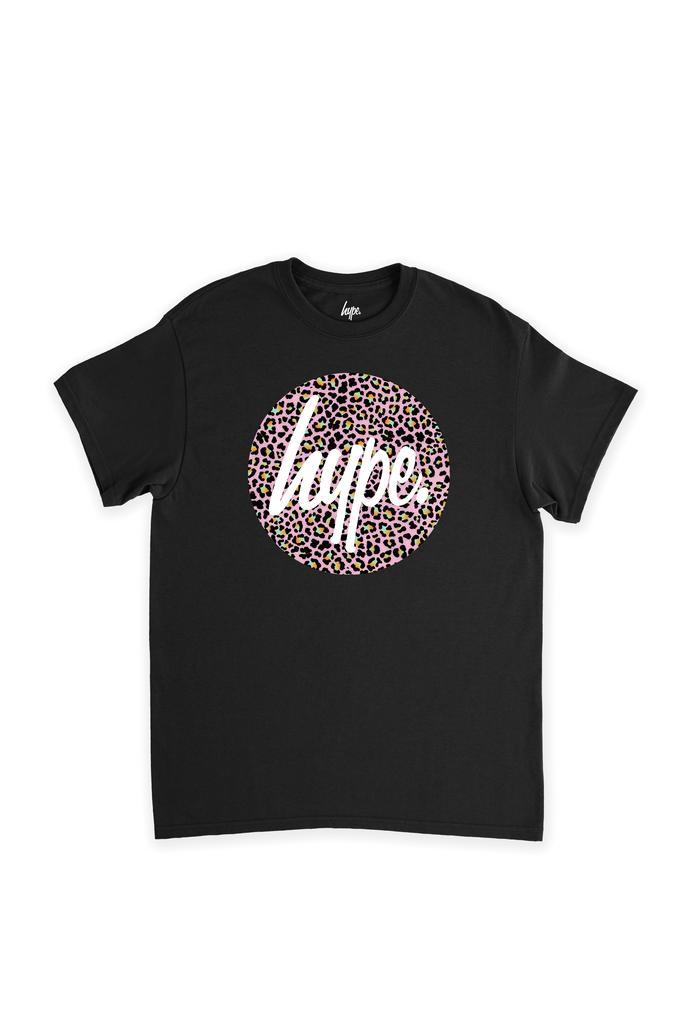 商品HYPE KIDS|HYPE KIDS DISCO LEOPARD CIRCLE SCRIPT T-SHIRT - BLACK FRIDAY KIDS,价格¥136,第1张图片