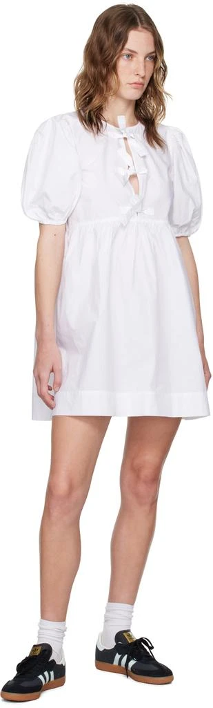 商品Ganni|White Tie String Minidress,价格¥1144,第4张图片详细描述