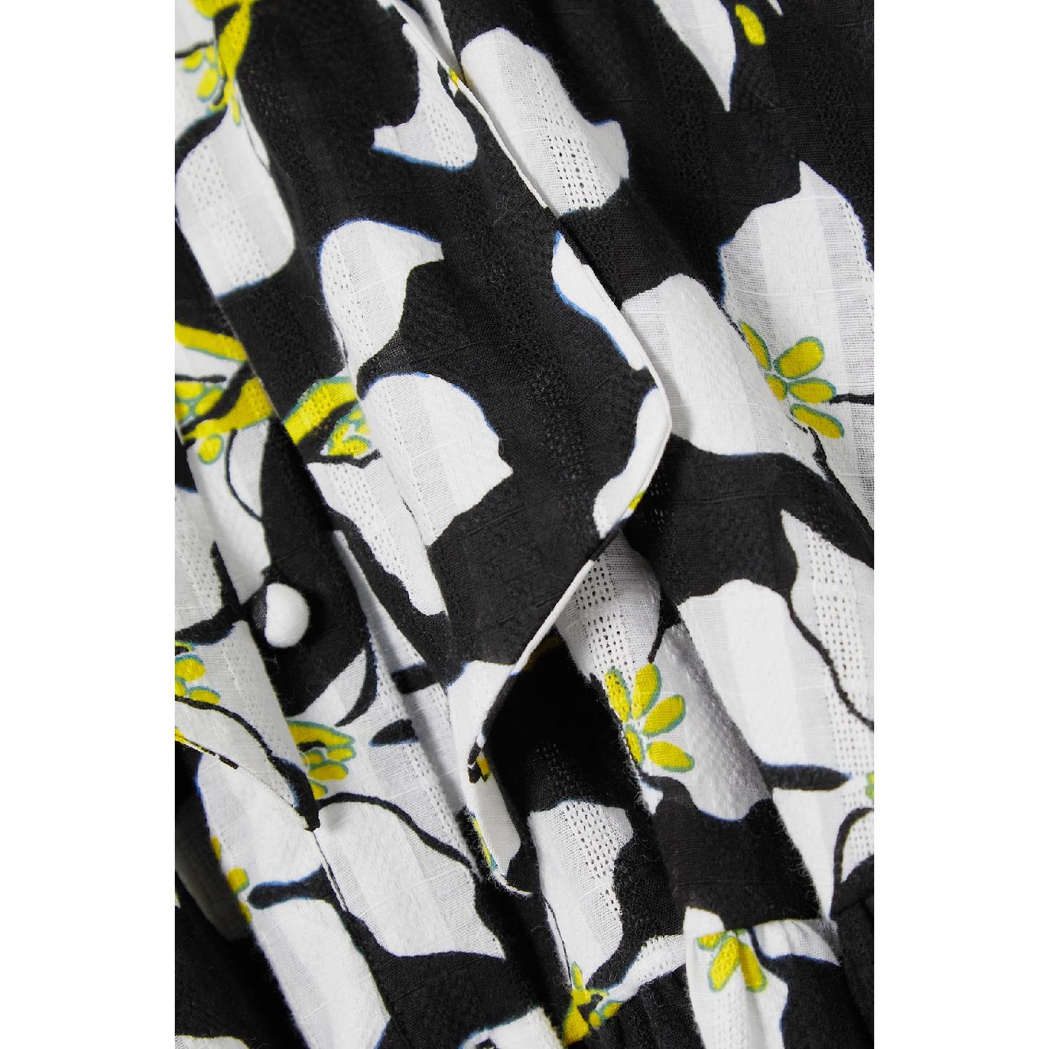 包邮包税【预售7天发货】 DIANE VON FURSTENBERG 23秋冬 女士 连衣裙 Beata 配腰带荷叶边花卉印花纯棉薄纱迷你连衣裙 1647597303930866 DVFDS1R007GFLBK 商品第5张图片规格展示