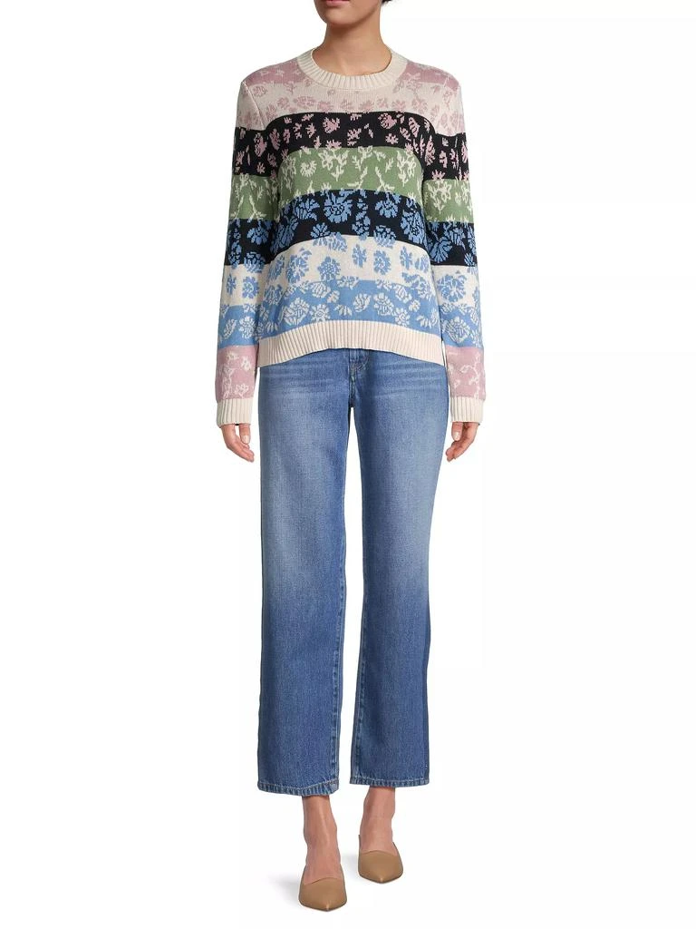 商品Weekend Max Mara|Fleres Floral Striped Cotton Sweater,价格¥1033,第2张图片详细描述