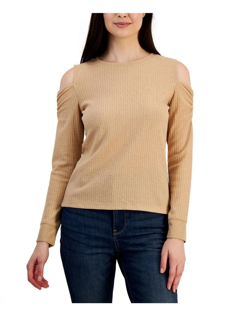 商品Tommy Hilfiger|Womens Metallic Cold Shoulder T-Shirt,价格¥259,第3张图片详细描述