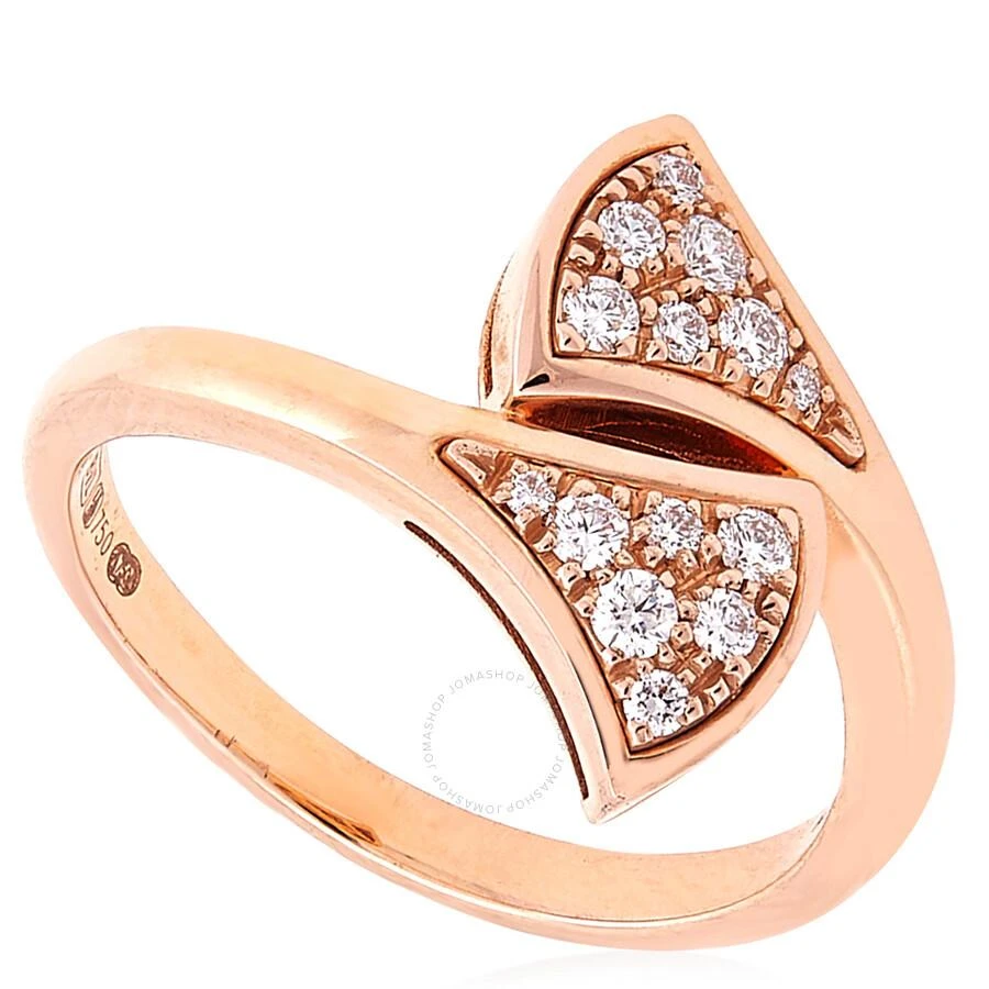 商品BVLGARI|Divas Dream 18 Kt Rose Gold Ring Set With Pave Diamonds,价格¥19341,第1张图片
