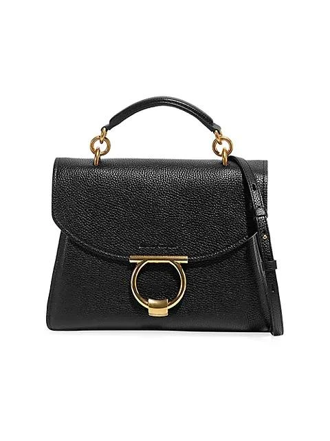 商品Salvatore Ferragamo|Margot Small Leather Satchel,价格¥19771,第1张图片