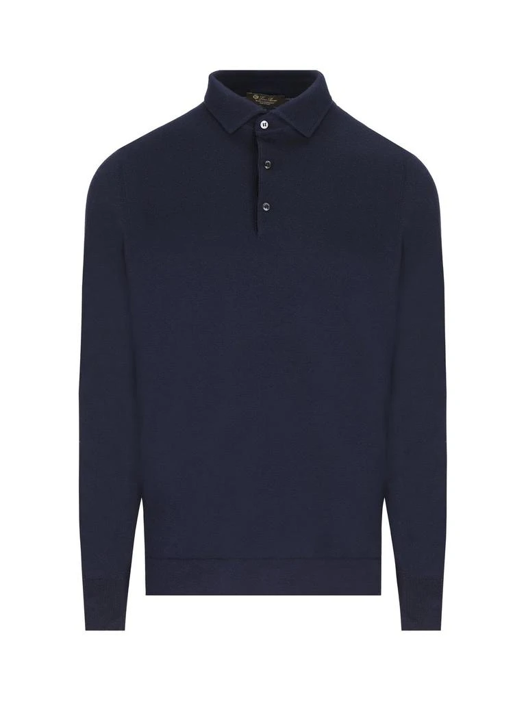 商品Loro Piana|Loro Piana Long Sleeved Knitted Polo Shirt,价格¥8379,第1张图片