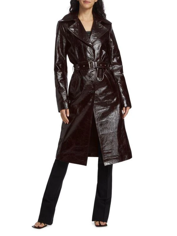 商品Helmut Lang|Patent Leather Trench Coat,价格¥5065,第1张图片