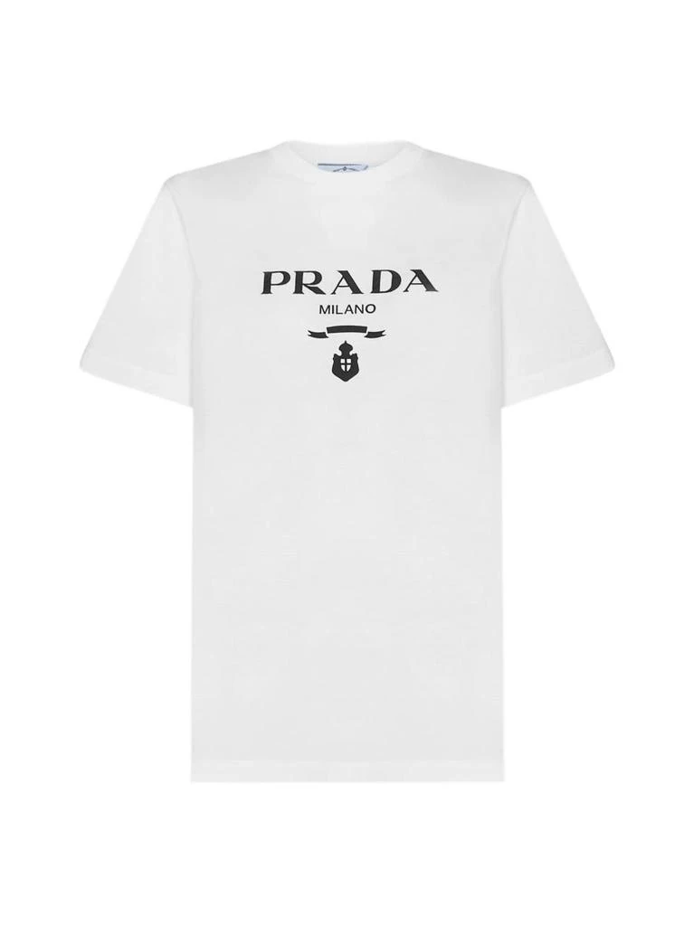 商品Prada|Prada Women&#39;s  White Cotton T Shirt,价格¥6237,第1张图片