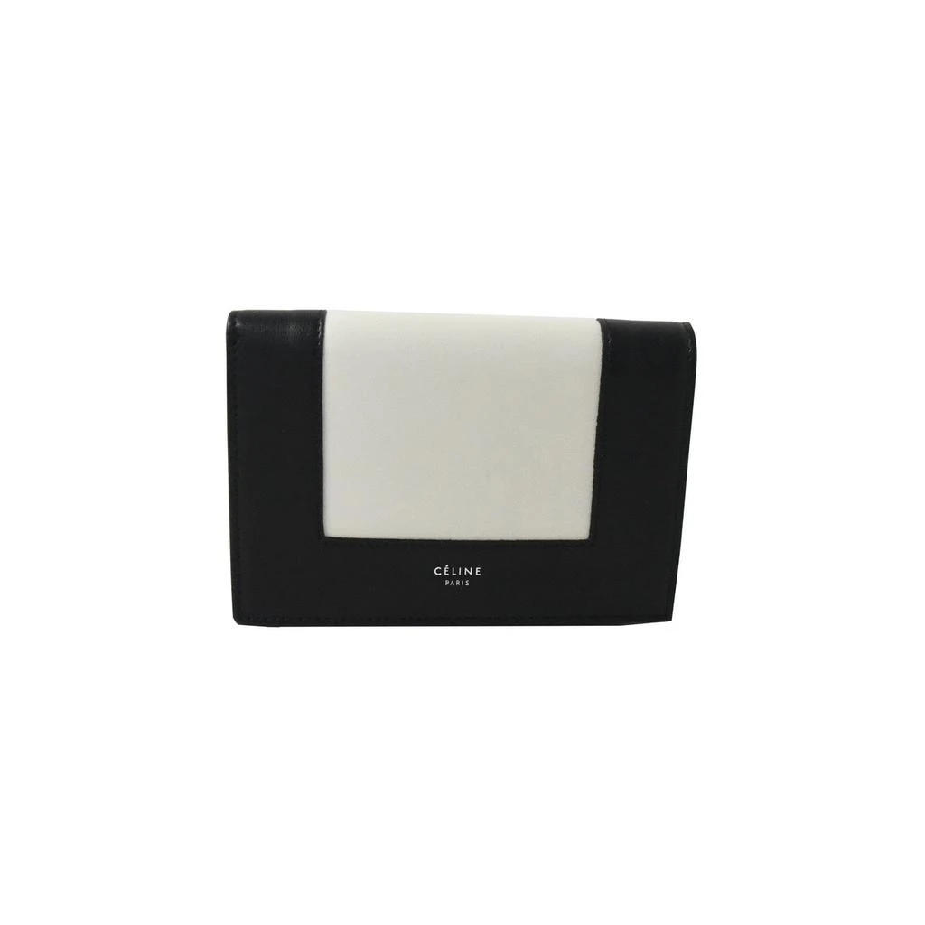 商品Celine|Celine Frame Wallet White Black,价格¥5548,第1张图片