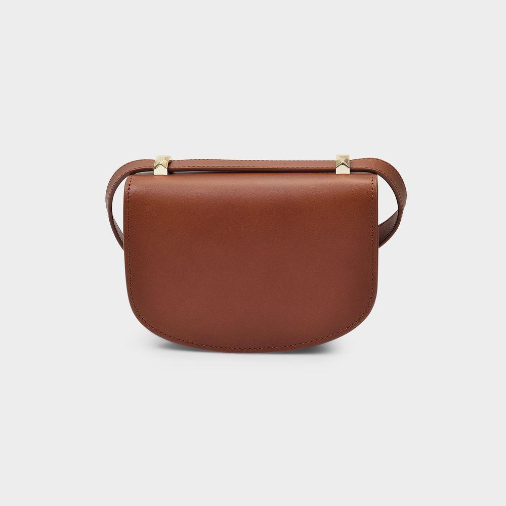 商品A.P.C.|Mini Geneve On Strap Bags in Brown Smooth Leather,价格¥3827,第5张图片详细描述
