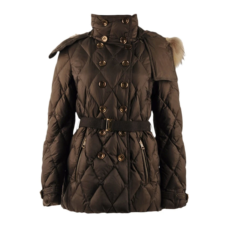 商品[国内直发] Burberry|BURBERRY 棕色女士羽绒服 3933551,价格¥6887,第1张图片