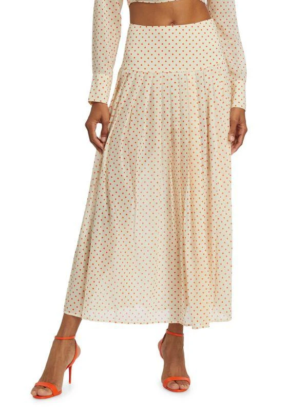 商品Ronny Kobo|Kensington Silk Polka Dot Maxi Skirt,价格¥1736,第1张图片