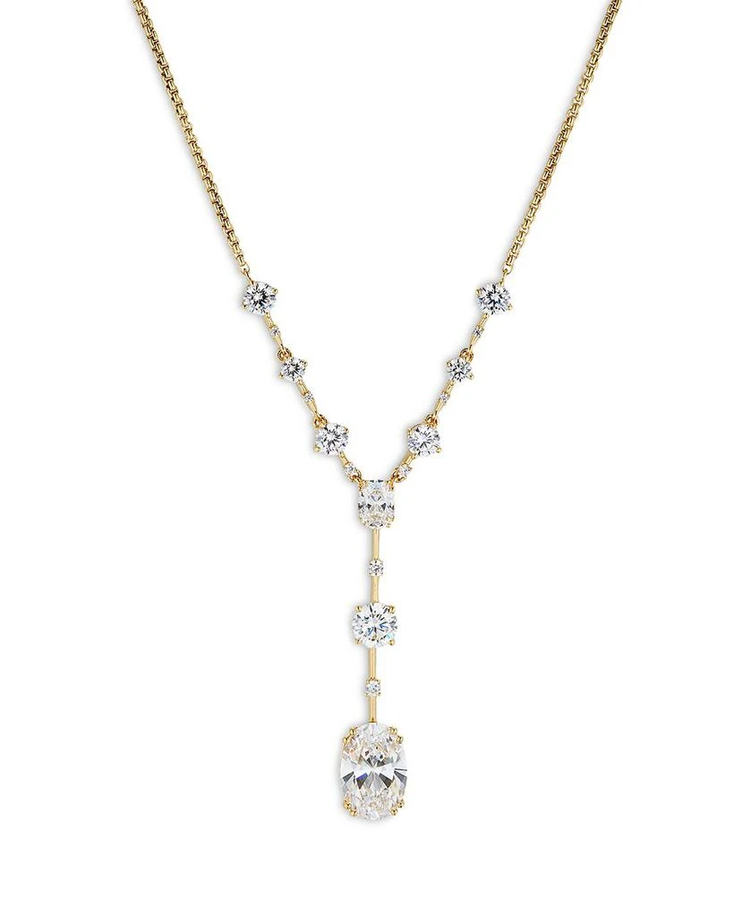 商品Nadri|Oval Stone Drop Y Necklace in 18K Gold Plated, 16",价格¥821,第1张图片详细描述