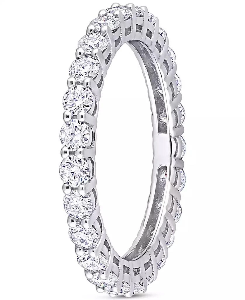 商品Macy's|Moissanite Polished Eternity Band (1-1/2 ct. t.w.) in 10k White Gold,价格¥13499,第5张图片详细描述