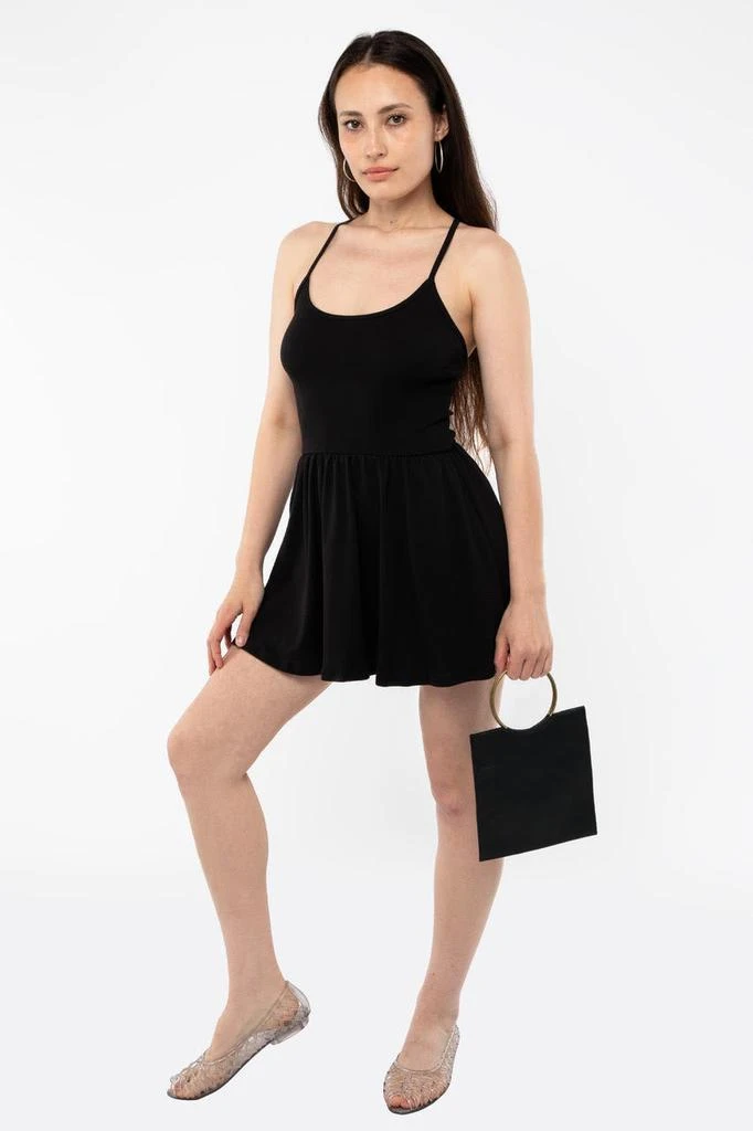 商品Los Angeles Apparel|43206X - Baby Rib Cross Back Summer Mini Dress,价格¥266,第3张图片详细描述