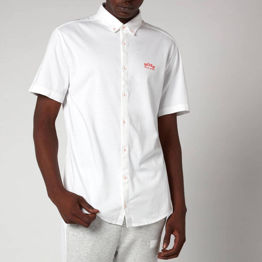 BOSS Green Men's Biadia Short Sleeve Shirt - White商品第1张图片规格展示