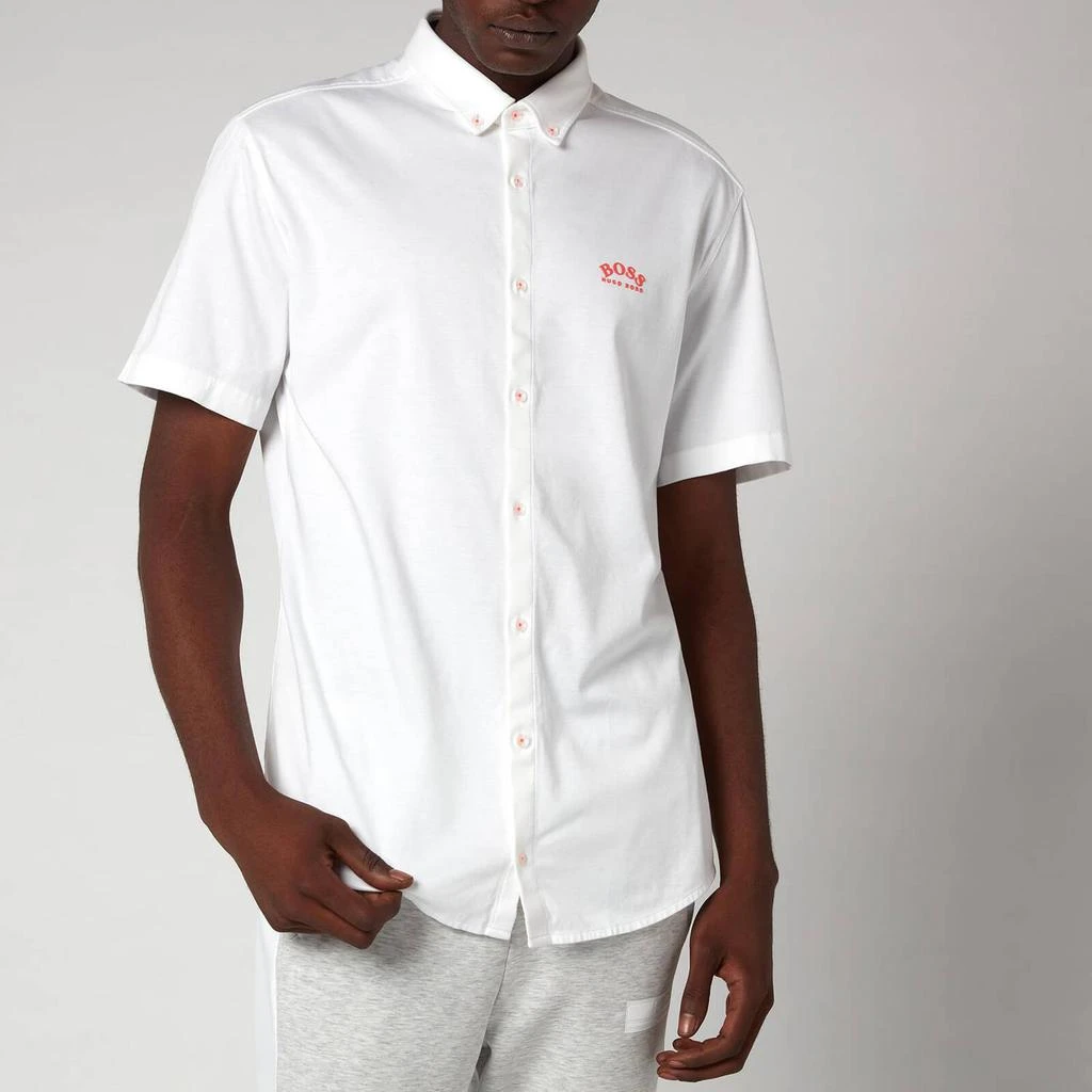 商品Hugo Boss|BOSS Green Men's Biadia Short Sleeve Shirt - White,价格¥484,第1张图片