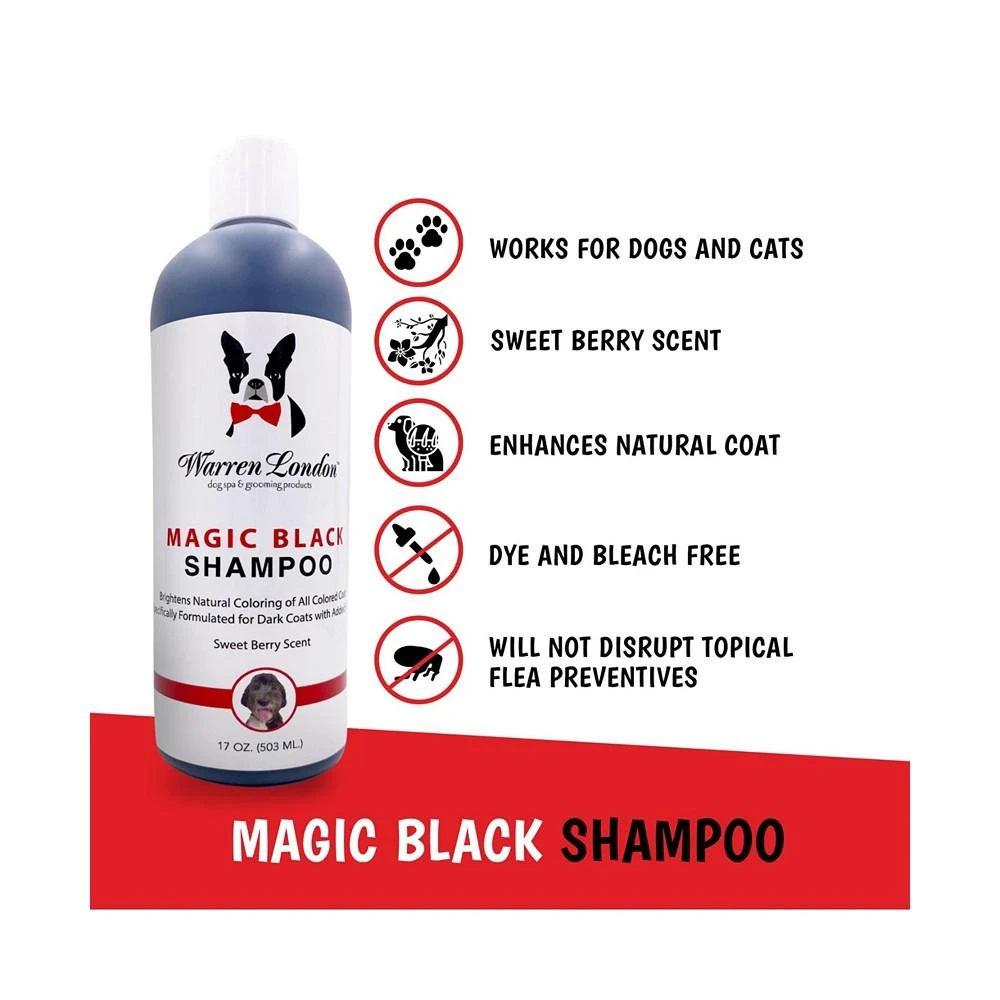 商品Warren London|Magic Black Dog Brightening Shampoo by | Brightens Natural Color In All Coats Especially Dark Colored Coats | Made In USA,价格¥112,第2张图片详细描述