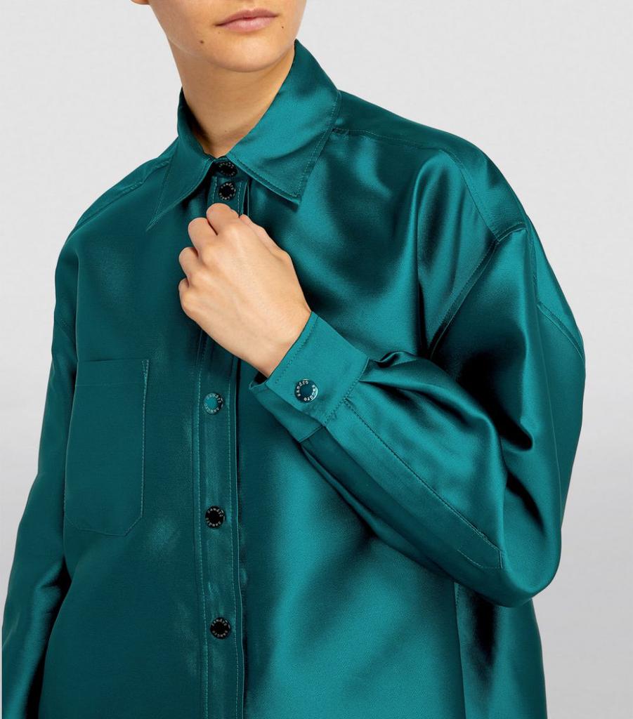 Satin Oversized Shirt商品第6张图片规格展示