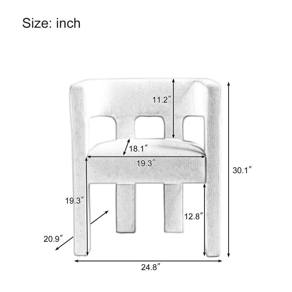 商品Simplie Fun|Chair/Accent Seating in Linen,价格¥2161,第4张图片详细描述