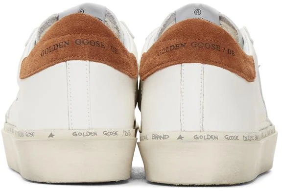 商品Golden Goose|Off-White & Brown Hi Star Sneakers,价格¥3309,第4张图片详细描述