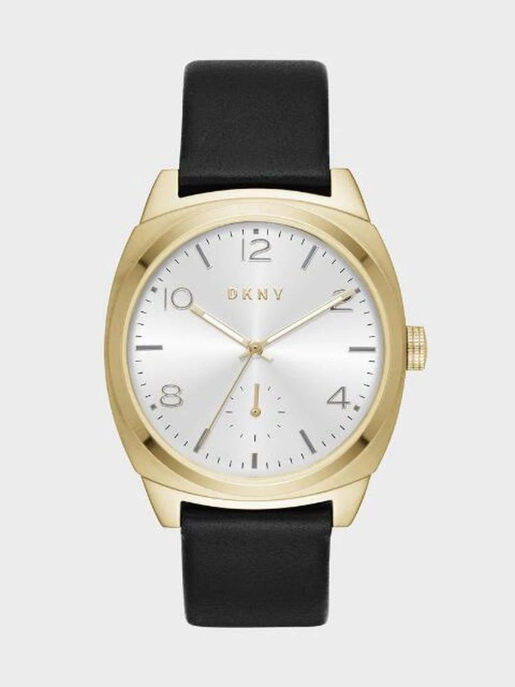商品DKNY|Broome Gold-Tone And Black Leather Three-Hand Watch,价格¥831,第2张图片详细描述