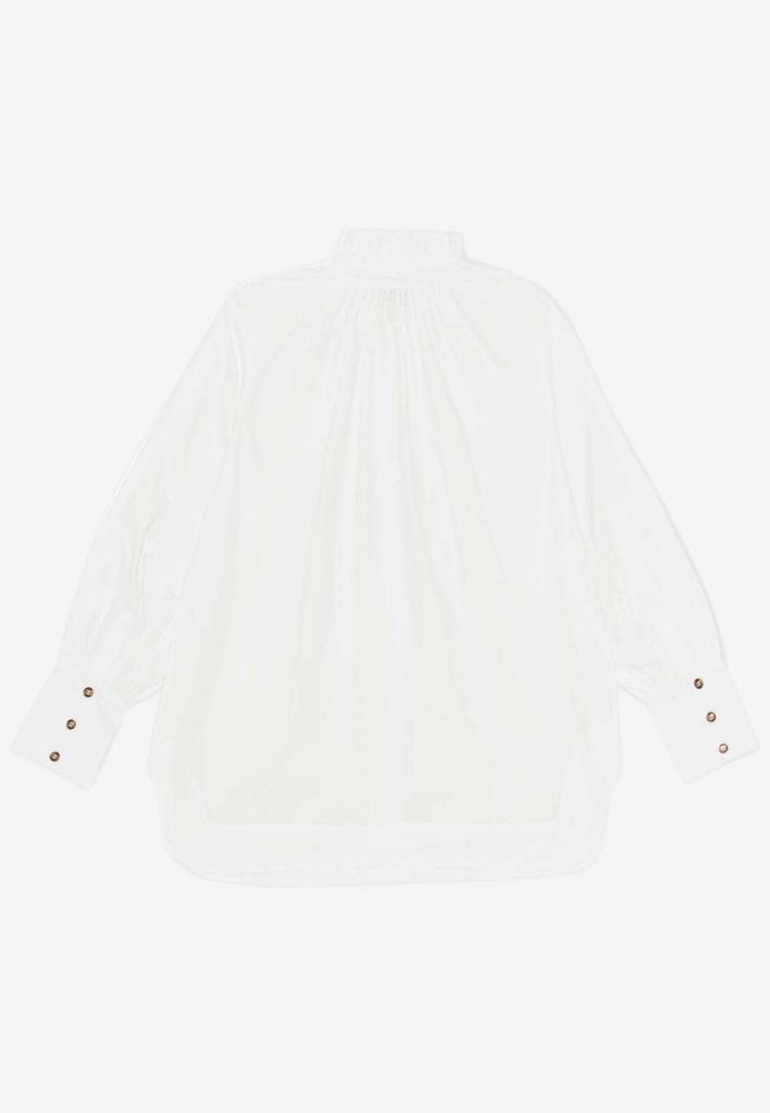商品Ganni|Cotton Poplin Long-Sleeved Shirt,价格¥1349,第6张图片详细描述