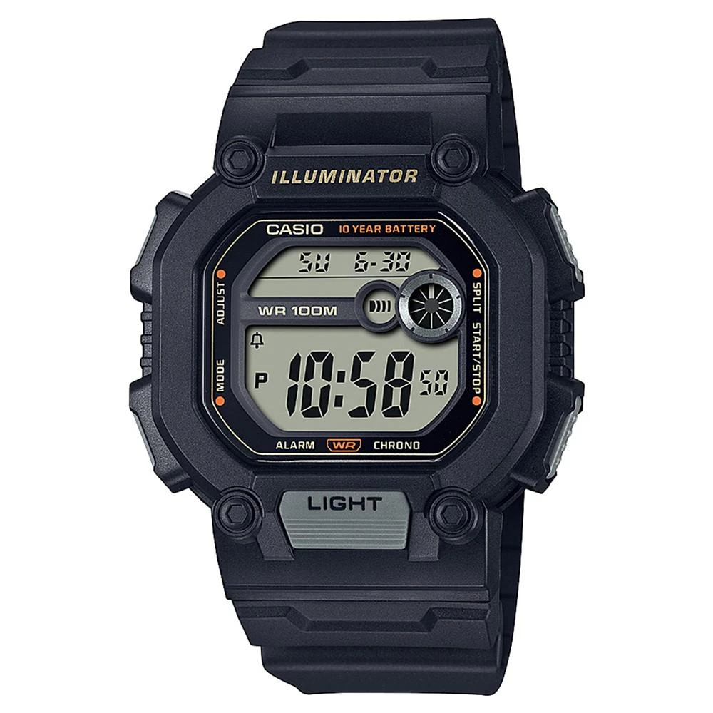 商品Casio|Men's Digital Black Resin Strap Watch 46mm,价格¥197,第1张图片