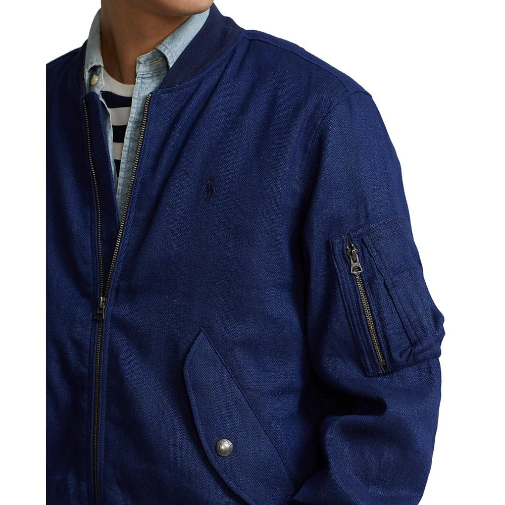 商品Ralph Lauren|Men's Stretch Linen-Cotton Bomber Jacket,价格¥1013,第3张图片详细描述