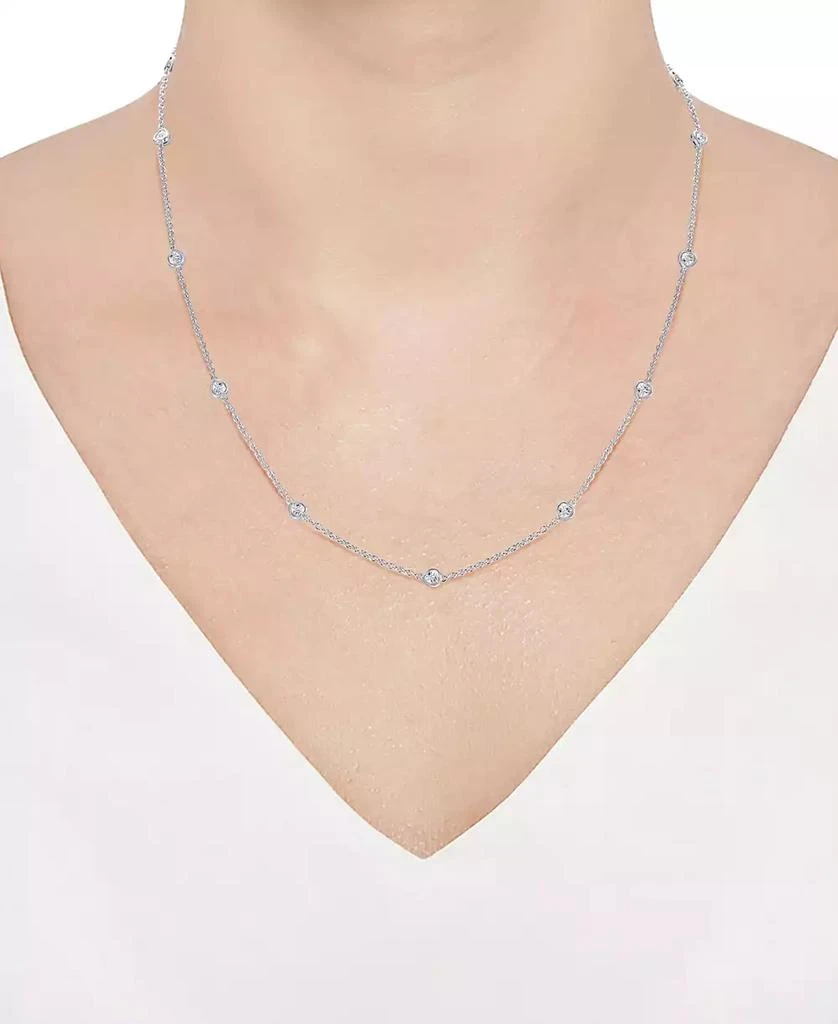 商品Macy's|3-Pc. Set Diamond Heart Station Collar Necklace, Bracelet & Linear Drop Earrings (1/5 ct. t.w.) in Sterling Silver,价格¥1317,第3张图片详细描述