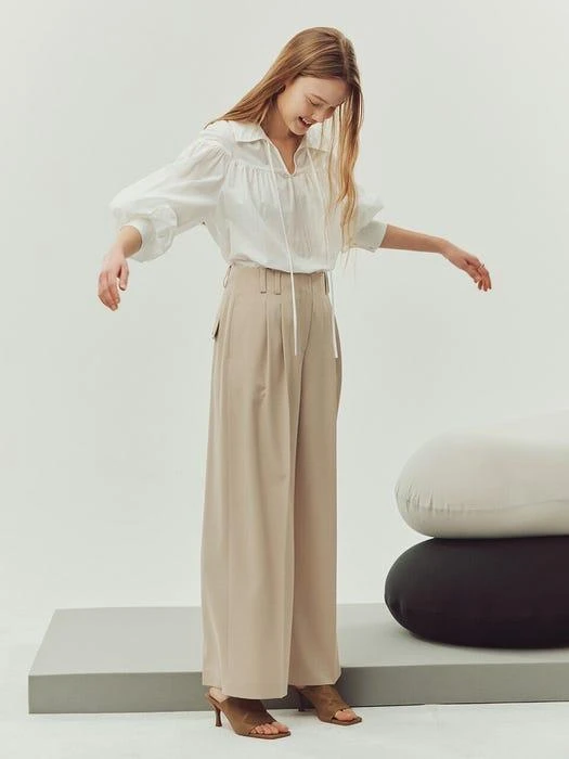 商品NUVO.10|Pin Tuck Wide Pants,价格¥933,第2张图片详细描述