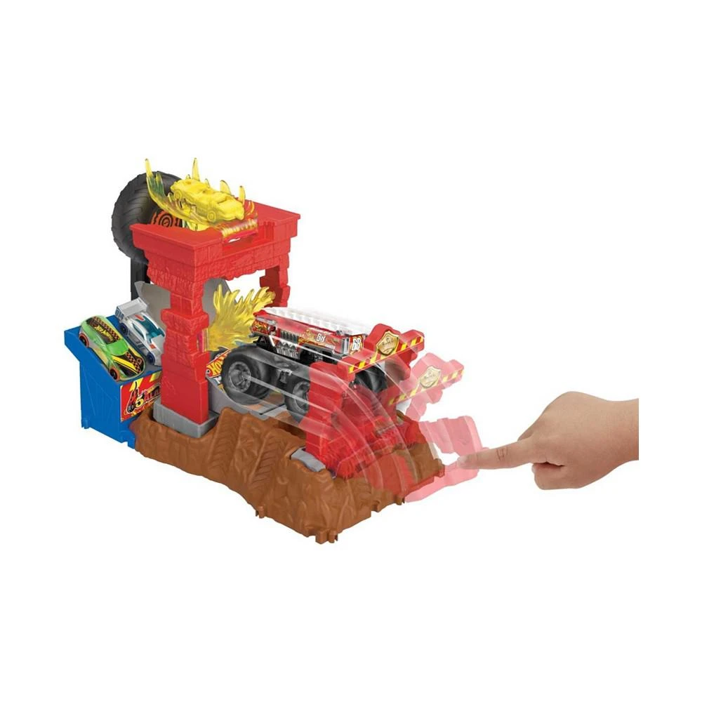 商品Hot Wheels|Monster Trucks Arena Smashers 5 Alarm Fire Crash Challenge Playset,价格¥127,第3张图片详细描述