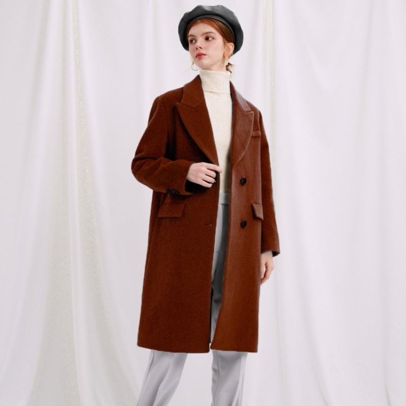 Freya Wool Coat - Cinnamon | Freya羊毛大衣 - 深棕色商品第2张图片规格展示