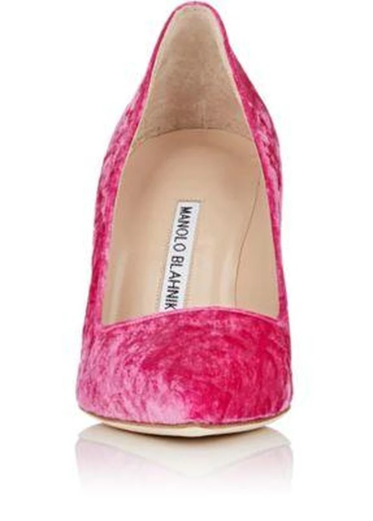 商品Manolo Blahnik|BB Velvet Jacquard Pumps,价格¥2075,第4张图片详细描述