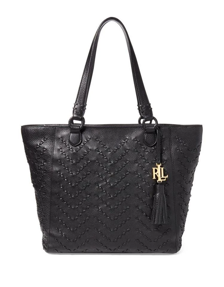 商品Ralph Lauren|Stitched Leather Yara Tote,价格¥1497,第1张图片