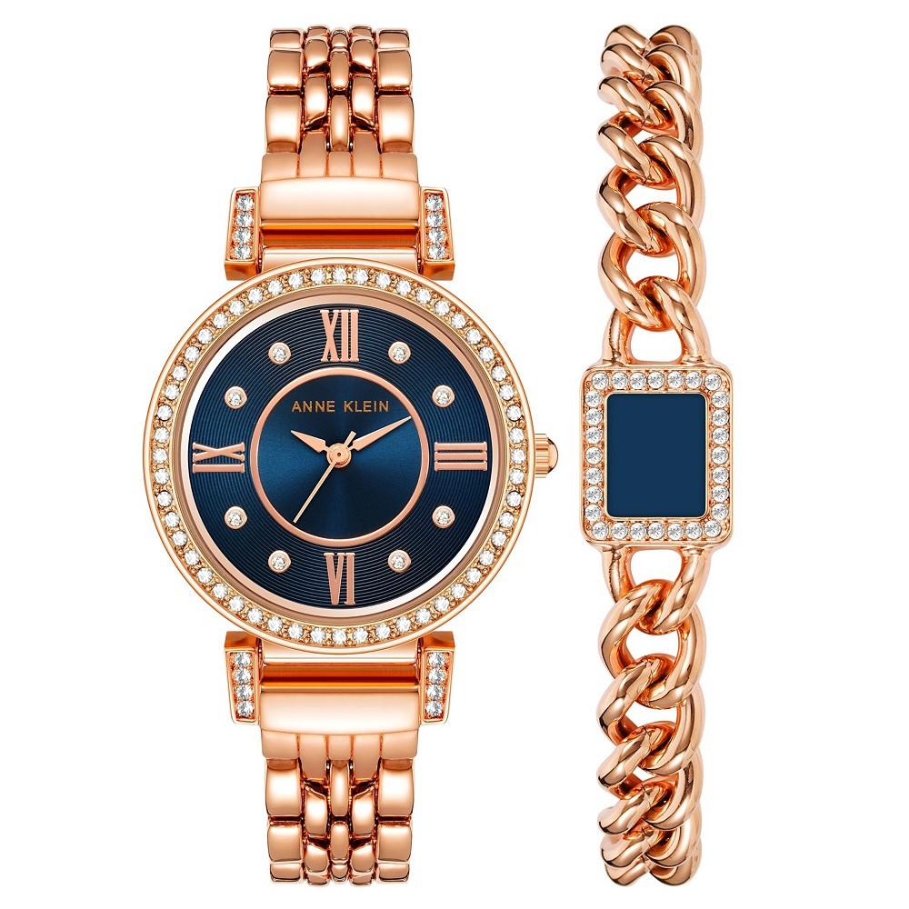 Women's Rose Gold-Tone Bracelet Watch 30mm Gift Set商品第1张图片规格展示