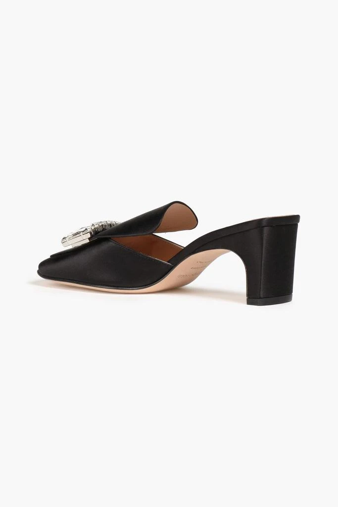 商品Sergio Rossi|Crystal-embellished satin-crepe mules,价格¥1765,第3张图片详细描述