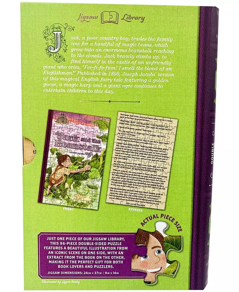 商品University Games|Professor Puzzle Joseph Jacobs' Jack and the Beanstalk Double-Sided Jigsaw Puzzle, 96 Pieces,价格¥98,第3张图片详细描述