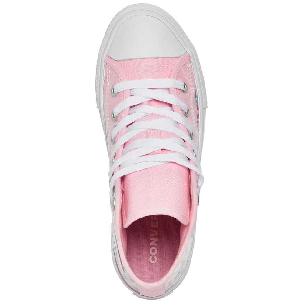 商品Converse|Little Girls Chuck Taylor All Star Confetti High Top Casual Sneakers from Finish Line,价格¥373,第5张图片详细描述