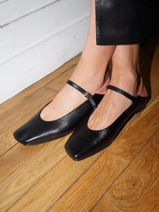 商品yieyie|Melody Mary Jane Babouche / YY9A-F11 Black+Rosy,价格¥1741,第2张图片详细描述
