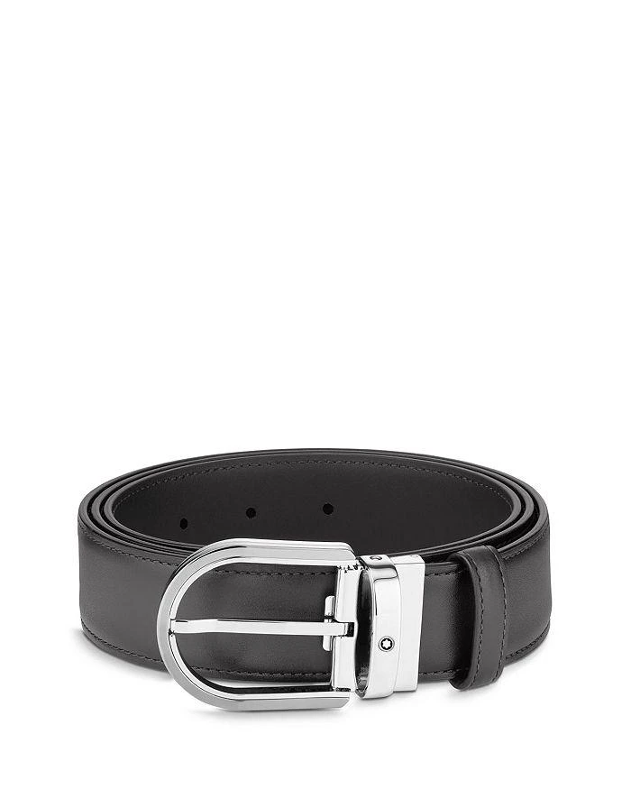 商品MontBlanc|Horseshoe Buckle Leather Belt,价格¥3704,第1张图片详细描述