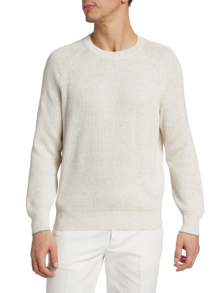 商品Brunello Cucinelli|Speckled Cotton-Blend Sweater,价格¥8626,第2张图片详细描述