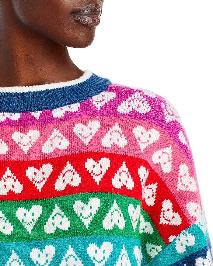 商品AQUA|Rainbow Heart Crewneck Sweater - 100% Exclusive,价格¥737,第7张图片详细描述