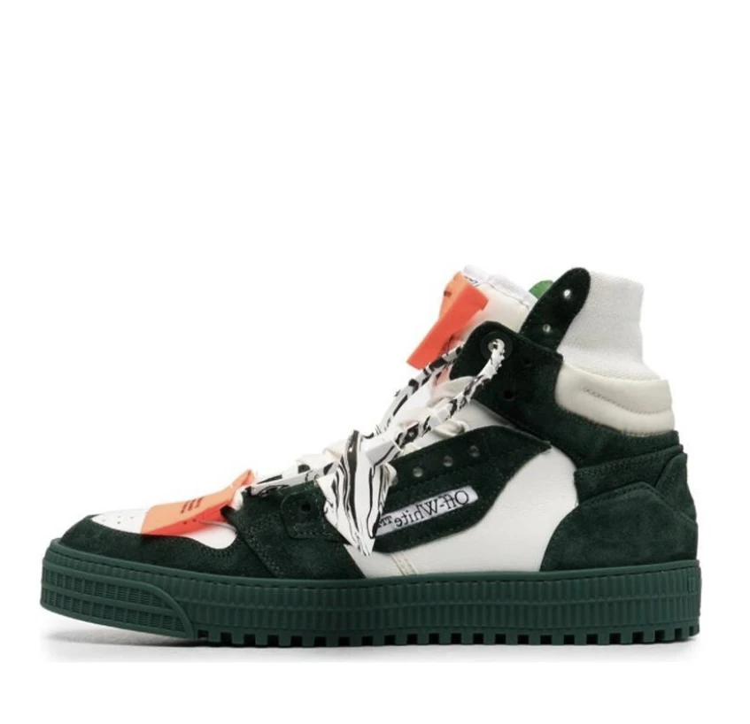 商品Off-White|男士潮流百搭休闲板鞋 绿白色 OMIA065R21LEA002-0155,价格¥5757,第1张图片