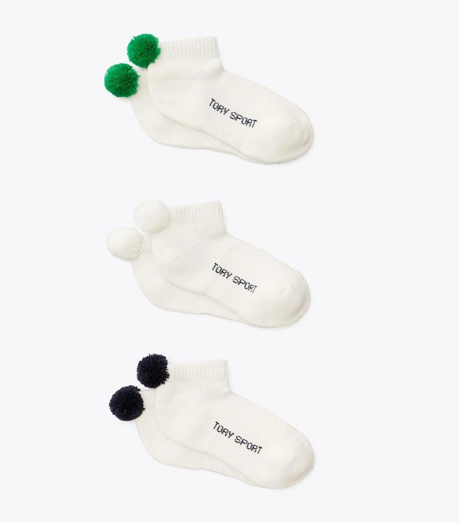 商品Tory Burch|Performance Compression Pom-Pom Socks, 3-Pack,价格¥399,第1张图片