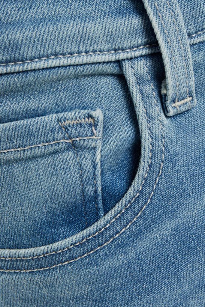 811 cropped faded mid-rise skinny jeans商品第2张图片规格展示