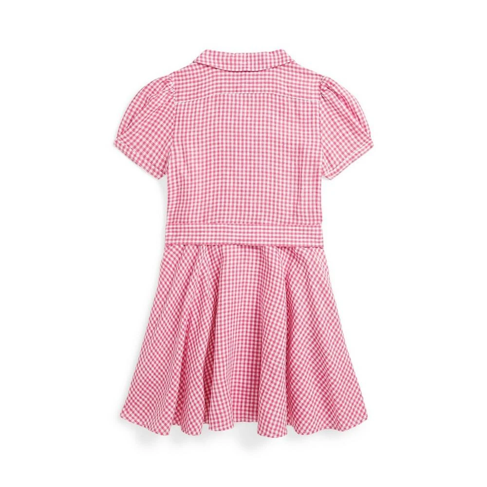 商品Ralph Lauren|Toddler and Little Girls Belted Gingham Linen Dress,价格¥368,第5张图片详细描述