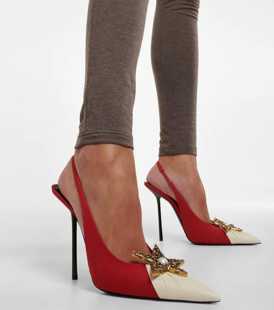商品Yves Saint Laurent|Volver 115缀饰露跟高跟鞋,价格¥14606,第4张图片详细描述