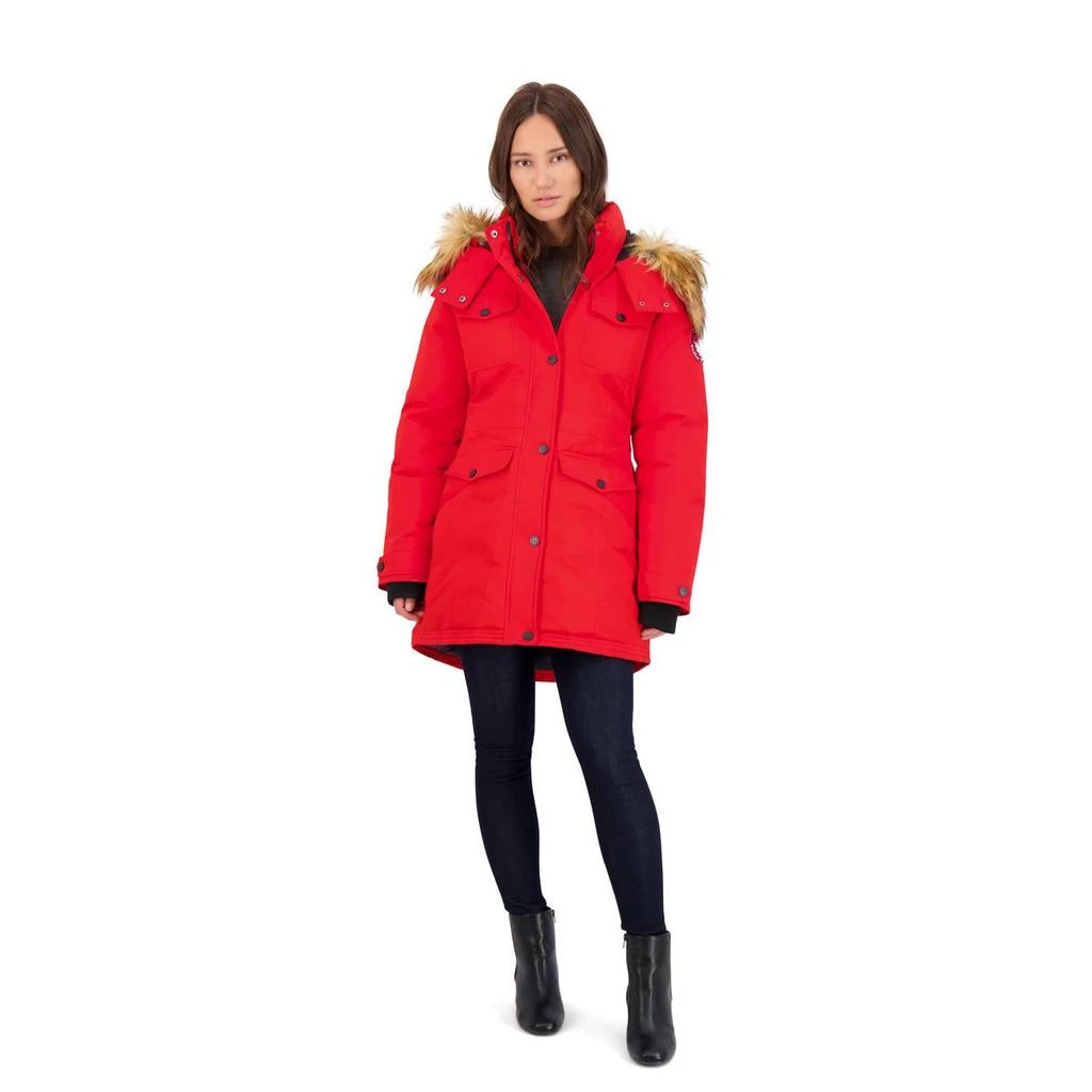 商品Canada Weather Gear|Canada Weather Gear Parka Coat for Women-Insulated Faux Fur Hooded Winter Jacket,价格¥271,第2张图片详细描述